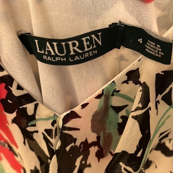 Lauren Ralph Lauren Floral Sleeveless Tiered Ruffle Dress Sz 4 EUC - Picture 7 of 8